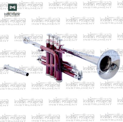 Piccolo Trumpet with 4 Smooth Valves Bb Pitch Brass Mouthpiece and Carry Case for Students, Beginners and Intermediate (Red) in Saudi Arabia