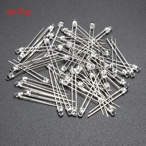 40pcs 3mm 940nm Infrared Emitter Diode DC 1.2V LED IR Emitter Light Emitting Diodes Clear Round Head in Kuwait