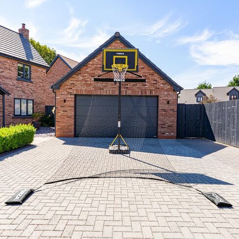 FORZA Basketball Solo Return Net | Portable Basketball Rebound Trainer for Individual Shooting Practice – Durable Weather-Resistant Net with Carry Bag & Sandbags – Fits Most Hoops in Kuwait
