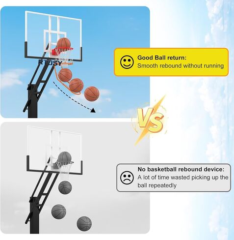 Basketball Return Attachment, Sturdy Metal Basketball Return Training Aid | Ideal for Single-Person Outdoor or Indoor Basketball Shooting Training, Instal was easy, Works great to return ball in Kuwait