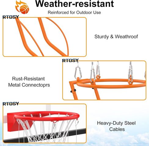 Basketball Return Attachment, Sturdy Metal Basketball Return Training Aid | Ideal for Single-Person Outdoor or Indoor Basketball Shooting Training, Instal was easy, Works great to return ball in Kuwait