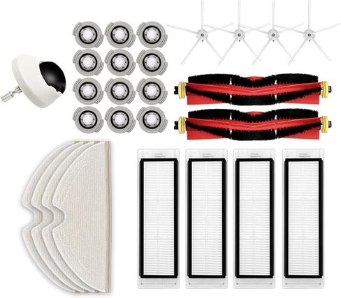 1 Set Robot Replacement Part Includes Detachable Roller Brush Filter Screen Rag- Pentagonal Brush Wheel in Kuwait