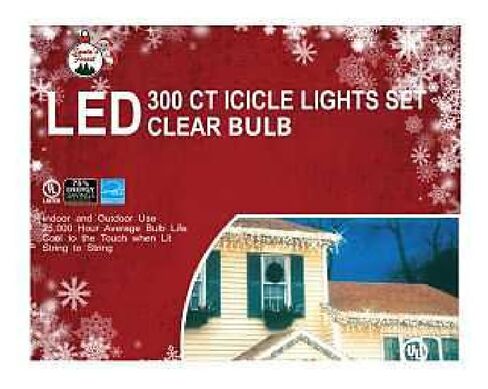 Icicle Light Set LED WHT 300CT 06308 in Kuwait