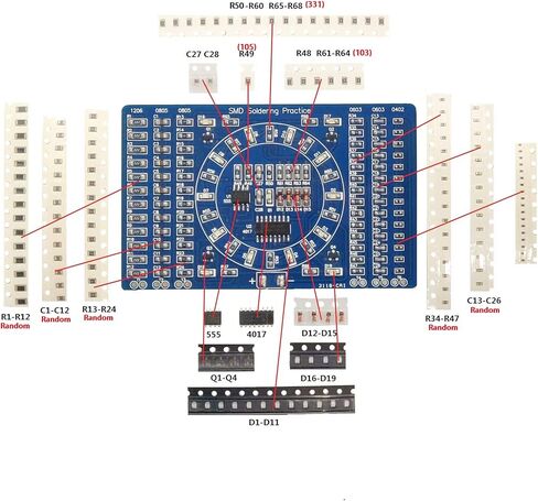Gikfun DIY SMD SMT Welding Practice Soldering Skill Training Board Ek7028 in Kuwait