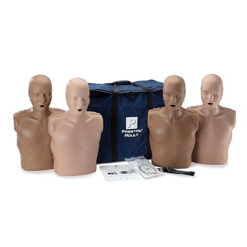 مجموعة مانيكين للبالغين من MCR Medical Prestan CPR مكونة من 4 قطع مع تعليقات ومدربين فائقين وملحقات، مع 200 درع تدريب in Kuwait