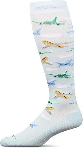 Wellfit Men's Airplanes Rayan Blend 8-15 mmHg Graduated Compression Socks in Kuwait