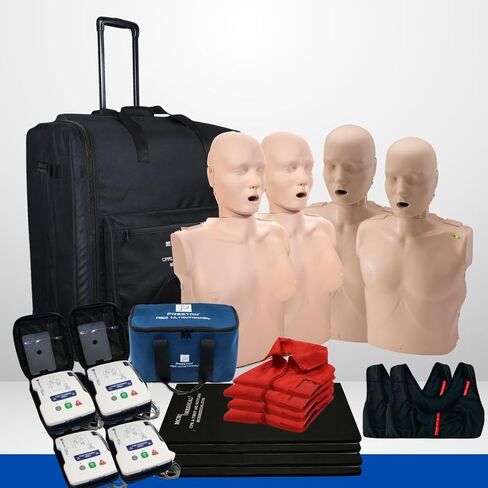 PRESTAN 2 أنثى CPR Manikin و 2 ذكر بالغ CPR Manikin Kit مع تعليقات، Prestan UltraTrainer، وملحقات MCR in Kuwait