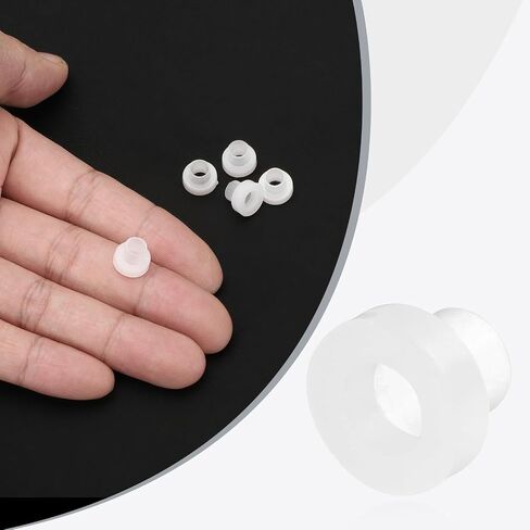 Uxcell 12 قطعة محامل الأكمام ذات الحواف البطانات البلاستيكية ID 5.1 مم × OD 6 مم × الطول 5.8 مم البطانات النايلون، شفاف in Kuwait