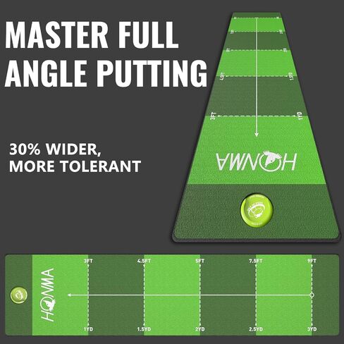 Honma Golf Putting mat with Distance Marker,26in X 9ft Golf Putting Green Indoor for Training fit for Home,Office & Outdoor in Kuwait