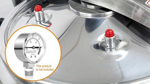Commercial Aluminum Pressure Cooker Steamer Pot 33 QT | 50-75 KPa Pressure, Food-Grade Aluminum, Stew, Boil & Steam, Anti-Slip Handles, Gas Stove Compatible in Kuwait