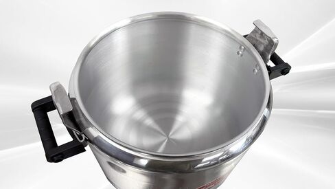 Commercial Aluminum Pressure Cooker Steamer Pot 33 QT | 50-75 KPa Pressure, Food-Grade Aluminum, Stew, Boil & Steam, Anti-Slip Handles, Gas Stove Compatible in Kuwait
