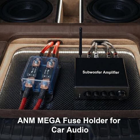 حامل فيوز MEGA/AMG ثنائي الاتجاه، 300 أمبير 32 فولت تيار مستمر مُصنف لكل دائرة | حامل فيوز عالي التحمل بدائرة مزدوجة، للسيارات البحرية RV in Kuwait