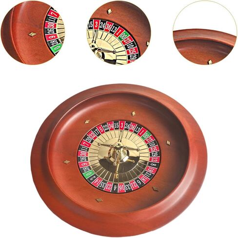 Roulette Game, Wooden Roulette Wheel, Creative Wooden Roulette for Family Night Game Bar Parties, in Kuwait