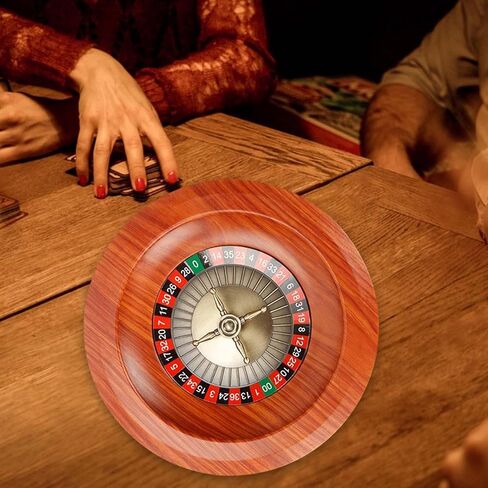 Rotating Game Wheel, Portable Roulette Wheel 12.01 Inch (30.5cm) Diameter, High Density Board, Casino Party Game for Game Nights in Kuwait