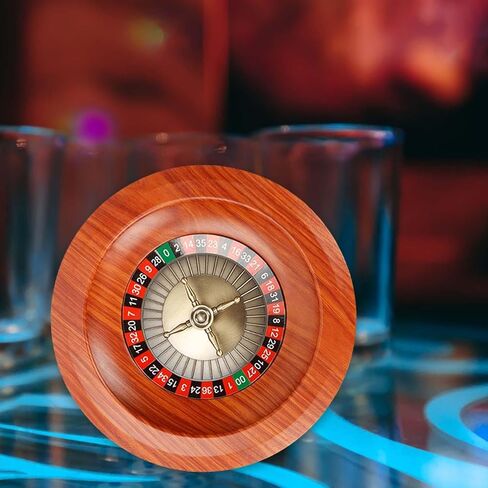 Rotating Game Wheel, Portable Roulette Wheel 12.01 Inch (30.5cm) Diameter, High Density Board, Casino Party Game for Game Nights in Kuwait