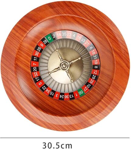 Rotating Game Wheel, Portable Roulette Wheel 12.01 Inch (30.5cm) Diameter, High Density Board, Casino Party Game for Game Nights in Kuwait