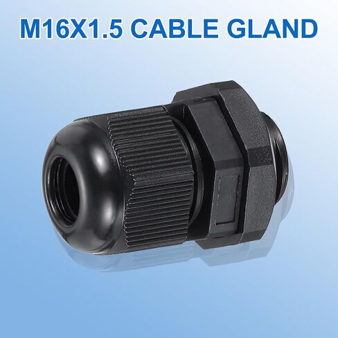 MECCANIXITY 30 Pcs M16 Cable Gland, 4-8mm Wire Hole Waterproof Nylon Joint for Cable Fixing, Wiring, Repairing, Gland Replacement, Electrical Appliances, Black in Kuwait