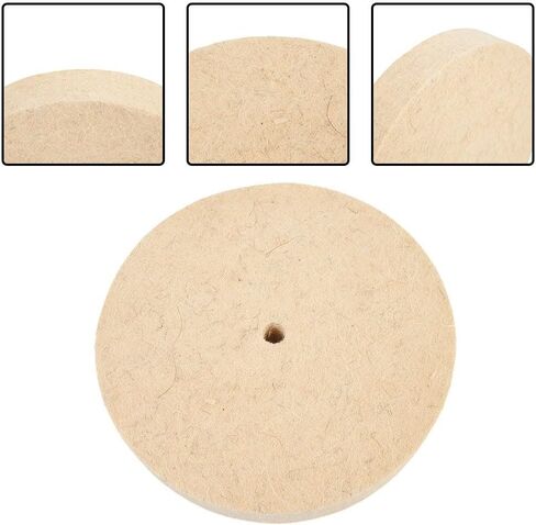 6 Inch Wool Felt Polishing Wheel, 150mm Buffing Pad Disc with 10mm Hole for Rotary Tools, Metal Glass Furniture Ceramic Marble Polisher Attachment in Kuwait