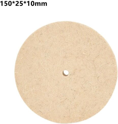 6 Inch Wool Felt Polishing Wheel, 150mm Buffing Pad Disc with 10mm Hole for Rotary Tools, Metal Glass Furniture Ceramic Marble Polisher Attachment in Kuwait