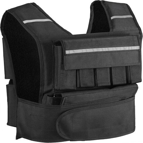 F2C Adjustable Weighted Vest 30lb / 40lb / 60lb, Removable Sandbag Weight Vest for Men Women, Running Walking Rucking, Strength & Fitness Training Vest with Reflective Strips in Saudi Arabia