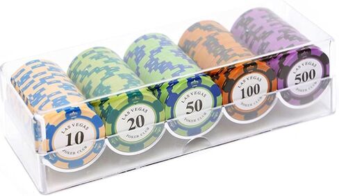 100 PCS Poker Chips Set, Casino Chips with Denominations Poker Chips, Poker Chips for Texas Holdem Blackjack 14g Casino Grade Chips in Kuwait