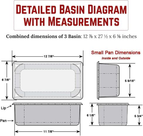 3-Compartment DropIn Stainless Steel Concession Sink, Thick 22-Gauge 18/8 | NSF Certified – Includes 3 Bar Drains & Free Drain Traps – Portable Hand-Washing Station for Food Trucks & Trailers in Saudi Arabia