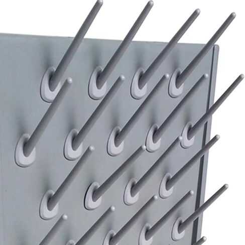 GYPSYFY Lab Drying Rack 27 Pegs Wall Mounted Test Tube Dryer PP Pegboard Laboratory Drying Rack Adjustable Tilt Detachable Lab Supply Rack for Beakers Test Tubes Glassware Bench Organizer in Kuwait