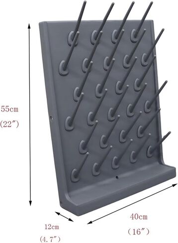 GYPSYFY Lab Drying Rack 27 Pegs Wall Mounted Test Tube Dryer PP Pegboard Laboratory Drying Rack Adjustable Tilt Detachable Lab Supply Rack for Beakers Test Tubes Glassware Bench Organizer in Kuwait