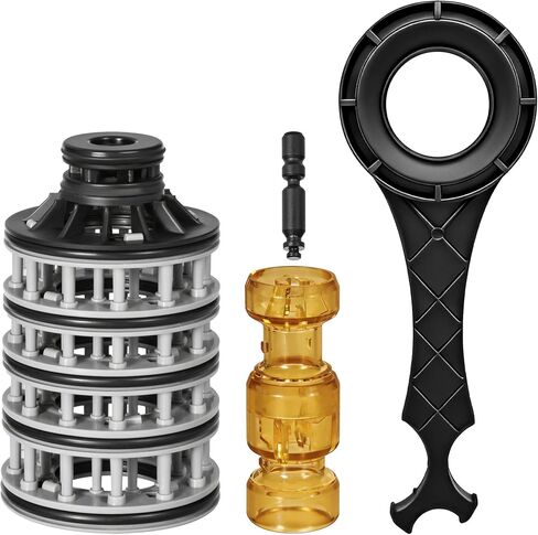 New Upgraded WS1 Interior Parts Kit compatible with Clack, Include Downflow Piston V3011, Brine Regenerant Piston V3174, Spacer Stack V3005 (black, WS1-bs) in Kuwait