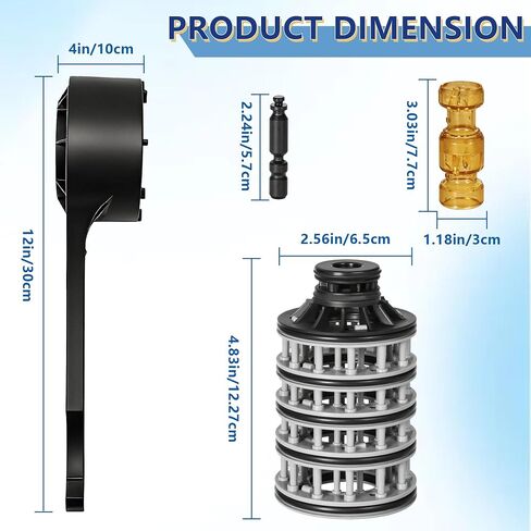 New Upgraded WS1 Interior Parts Kit compatible with Clack, Include Downflow Piston V3011, Brine Regenerant Piston V3174, Spacer Stack V3005 (black, WS1-bs) in Kuwait