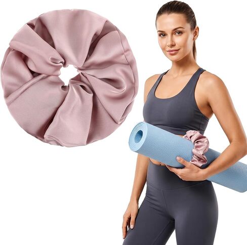 Molain Yoga Mat Scrunchie، حامل حصيرة مرن أنيق للحصائر القياسية ملحق اليوغا اللطيف (وردي) in Kuwait