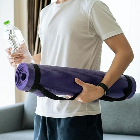 Yoga Mat Straps for Carrying, Adjustable Durable Yoga Mat Sling Organizer, Carrying Large Mats, Black (Mat Not Included) in Kuwait