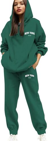 Sweatsuits النساء 2 قطعة الزي هوديس البلوز رياضية Sweatpant بدلة رياضية الخريف الشتاء صالة Jogger السفر الزي in Kuwait