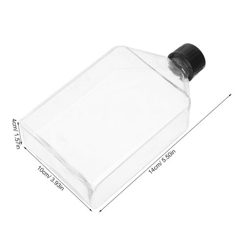 Operitacx Lab Glassware Bottle - Transparent Reusable Cell Culture Flask for Teaching Labs and Bioscience Research - Stoppered Top for Tight Seal 200ml/6.76oz in Kuwait