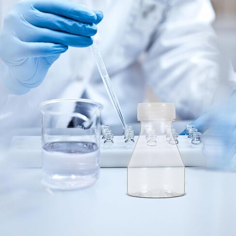 قطعتان من قوارير العينات البلاستيكية من توريتي للاستخدام المعملي، زجاجات قابلة لإعادة الاستخدام ومقاومة للحرارة العالية لتجارب زراعة الخلايا وزراعة الأنسجة، سهلة التنظيف والتعامل معها in Kuwait