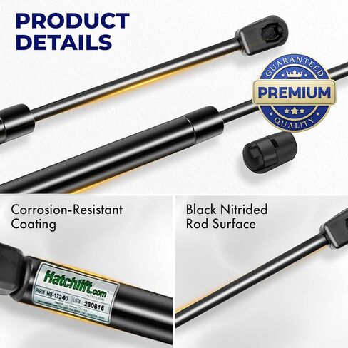 Hatchlift Products Gas Spring Strut 17" x 80 lb/352N – Heavy Duty Gas Strut Lift Support for RV Bed, Boat Hatch, Tanning Bed Shock, Heavy Lid, Door, Car, Camper Shell, Storage Box, Cabinet, Toolbox in Kuwait