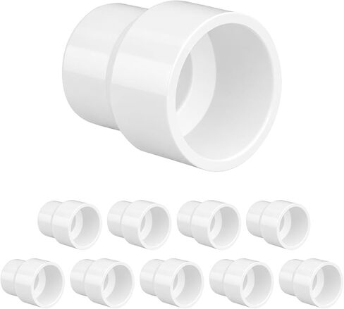 10 عبوات من 3/4 بوصة إلى 1/2 بوصة من وصلات التخفيض PVC (مقبس × مقبس) جدول 40 تركيبات أنابيب للري والسباكة والمشاريع التي تصنعها بنفسك in Kuwait
