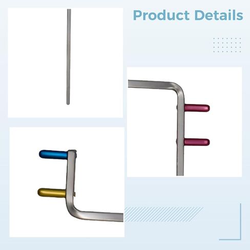 5 Pack Dental X-Ray Positioner Arms, Double-Headed Metal Aligning Rods, Stainless Steel, 6.7 X 1.6 X 0.4 in / 17 X 4 X 1 Cm in Kuwait