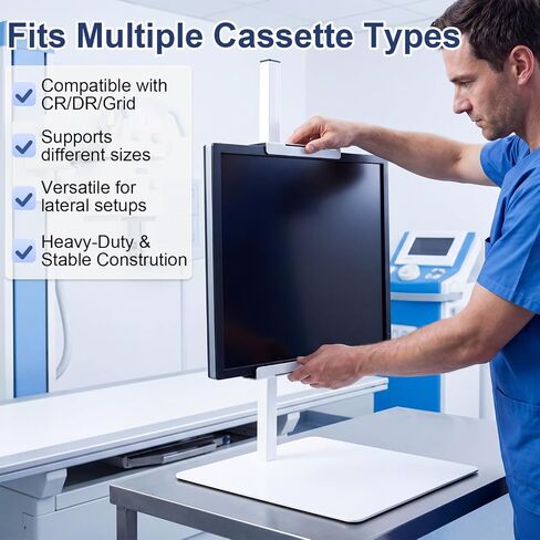 Zonon Lateral X-Ray Cassette Holder Table Top Adjustable Height DR Panel Stand for Cross-table Radiology - Fits Xray Machine Cr/dr & Grid Receptors - Heavy Duty Steel, Non-slip Clamps in Kuwait