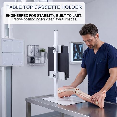 Zonon Lateral X-Ray Cassette Holder Table Top Adjustable Height DR Panel Stand for Cross-table Radiology - Fits Xray Machine Cr/dr & Grid Receptors - Heavy Duty Steel, Non-slip Clamps in Kuwait