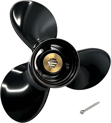 Boat Outboard Propeller 9 1/4x10 9 1/4x7 9 1/4x8 9 1/4x9 9 1/4x11 9 1/4x12 for Suzuki DF8A/9.9/9.9A/15/15A/20A DT9.9/15/15C HP Engines, 10 Tooth Spline Aluminum Boat Motor Prop, 3 Blade, RH in Saudi Arabia
