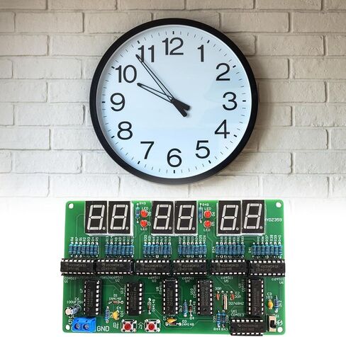 Precise 6 Digit Electronic Clock Training Set for Soldering Practice and Lab Equipment Assembly Digital Clock Kit in Kuwait