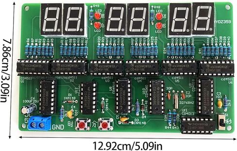 Precise 6 Digit Electronic Clock Training Set for Soldering Practice and Lab Equipment Assembly Digital Clock Kit in Kuwait