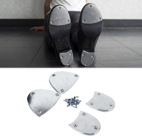 SM SunniMix Tap Shoe Sole Protector Heel Plates Shoe Bottom And Heel for Tap Dance Shoes Adults S in Kuwait