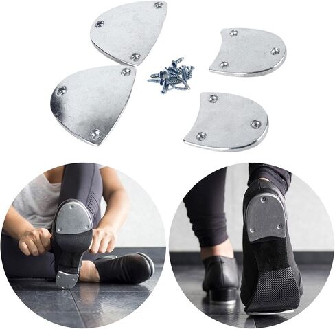 SM SunniMix Tap Shoe Sole Protector Heel Plates Shoe Bottom And Heel for Tap Dance Shoes Adults S in Kuwait