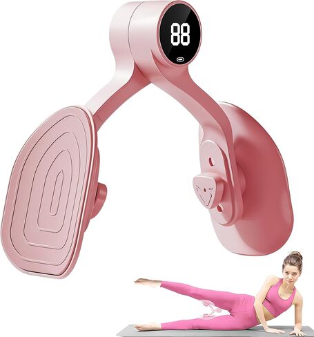 Pelvic Floor Thigh Exercise Device - Portable Kegel System Strengthening Exerciser for Men Women Inner Outer Muscle - Hip Abductor Master Trainer & Leg Workout Toner Equipment for Home Fitness in Kuwait
