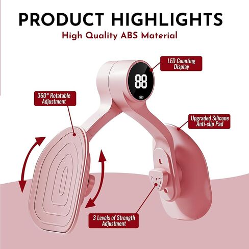 Pelvic Floor Thigh Exercise Device - Portable Kegel System Strengthening Exerciser for Men Women Inner Outer Muscle - Hip Abductor Master Trainer & Leg Workout Toner Equipment for Home Fitness in Kuwait