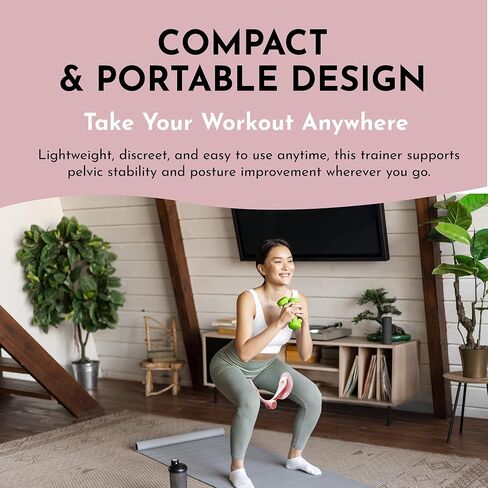 Pelvic Floor Thigh Exercise Device - Portable Kegel System Strengthening Exerciser for Men Women Inner Outer Muscle - Hip Abductor Master Trainer & Leg Workout Toner Equipment for Home Fitness in Kuwait