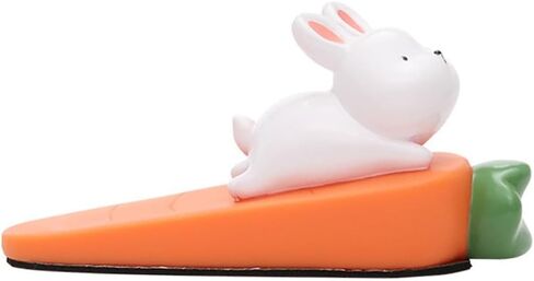 Door Stopper - Animal Shape Door Stops Decorative Funny Doorstop Cute Doors Stop Wedge Portable for Home & Office Interior(Orange-Bunny) in Saudi Arabia