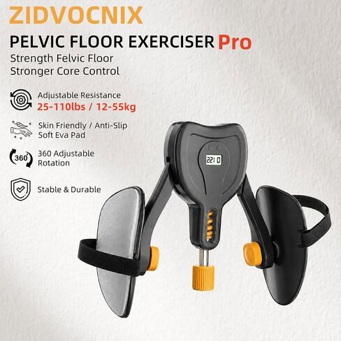 Kegel Trainer Pro for Men, 22-110LBS Adjustable Pelvic Floor Trainer Inner Thigh Exerciser, Core Trainer, Hip Trainer with EVA Pads for Home Gym Workout in Kuwait